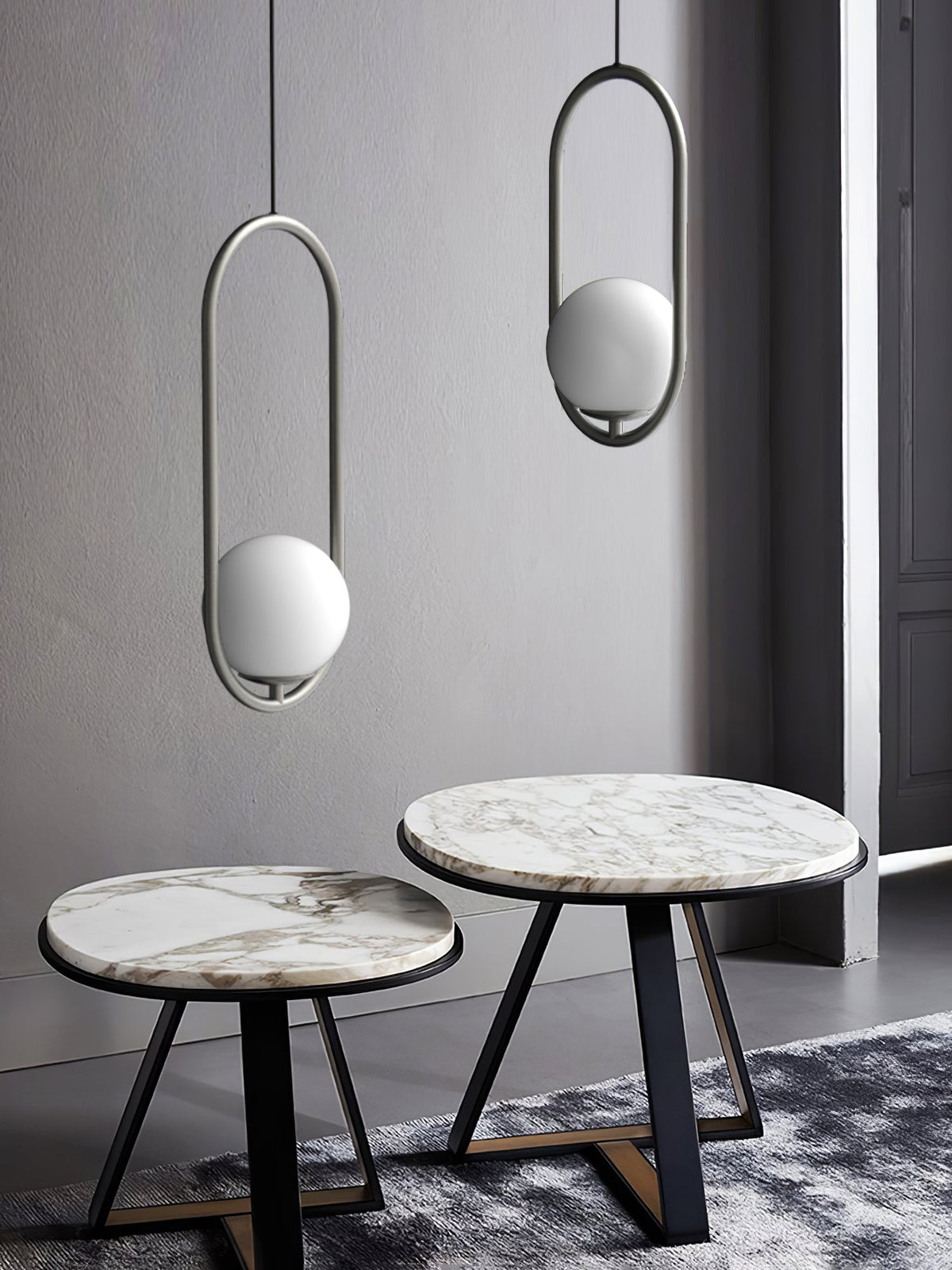 Orieria Pendelleuchte aus Messing im modernen Ringdesign
