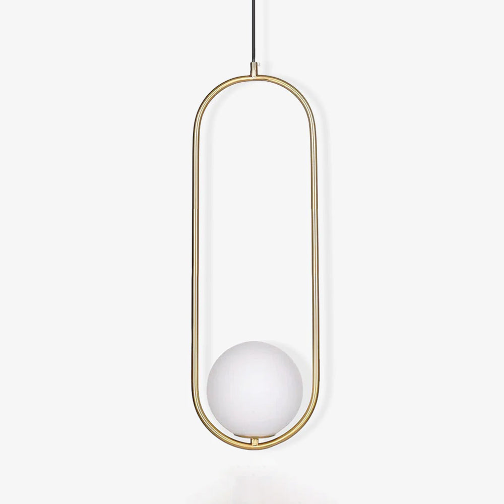 Orieria Pendelleuchte aus Messing im modernen Ringdesign