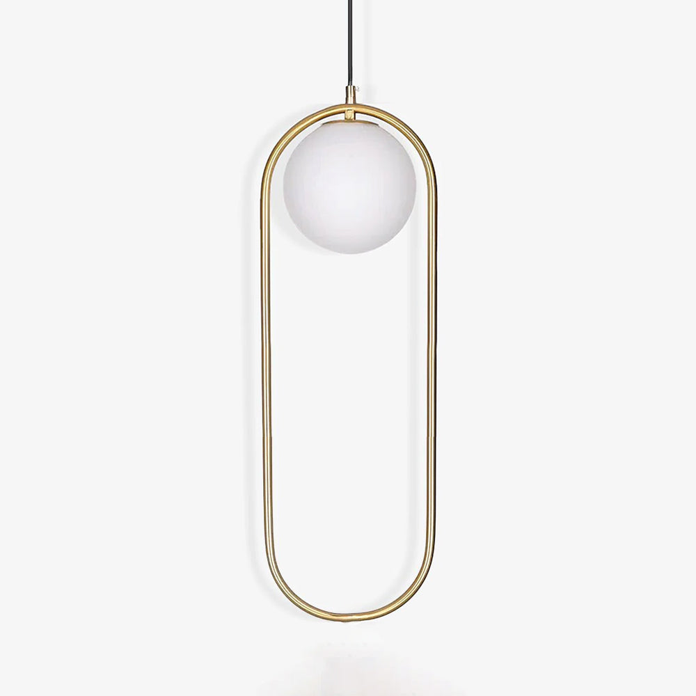 Orieria Pendelleuchte aus Messing im modernen Ringdesign