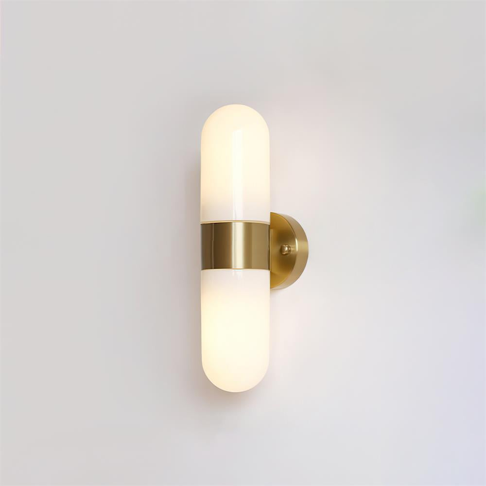 Wandleuchte aus Metall und Glas, moderner minimalistischer vertikaler Sockel für das Schlafzimmer | Cielum
