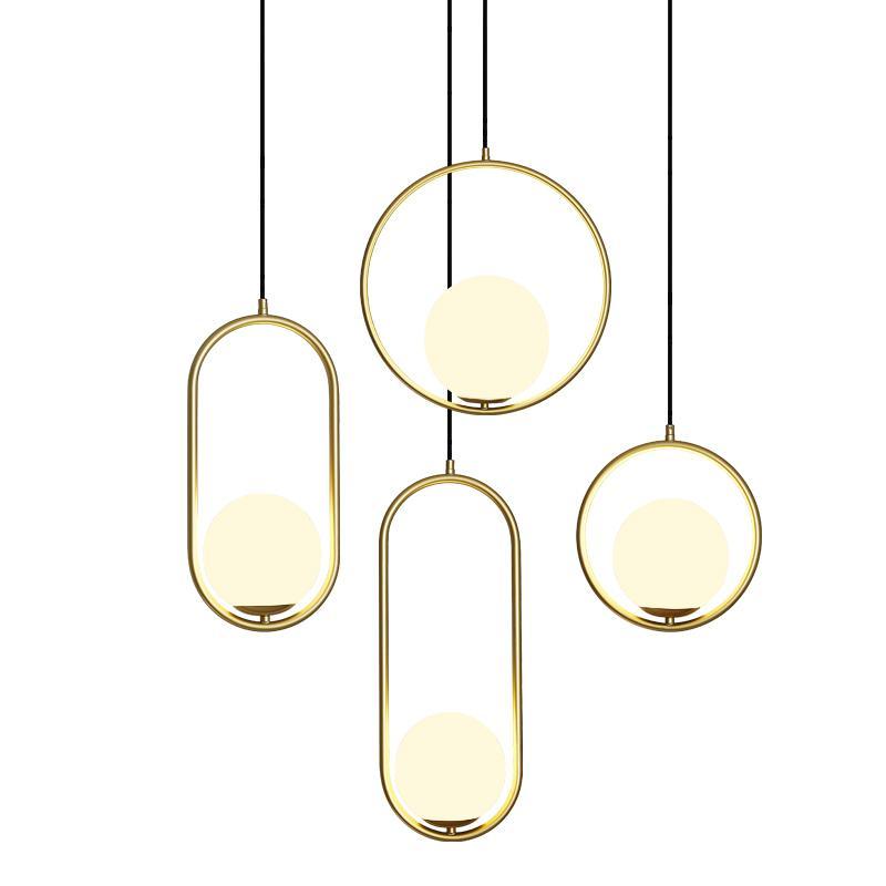 Orieria Pendelleuchte aus Messing im modernen Ringdesign
