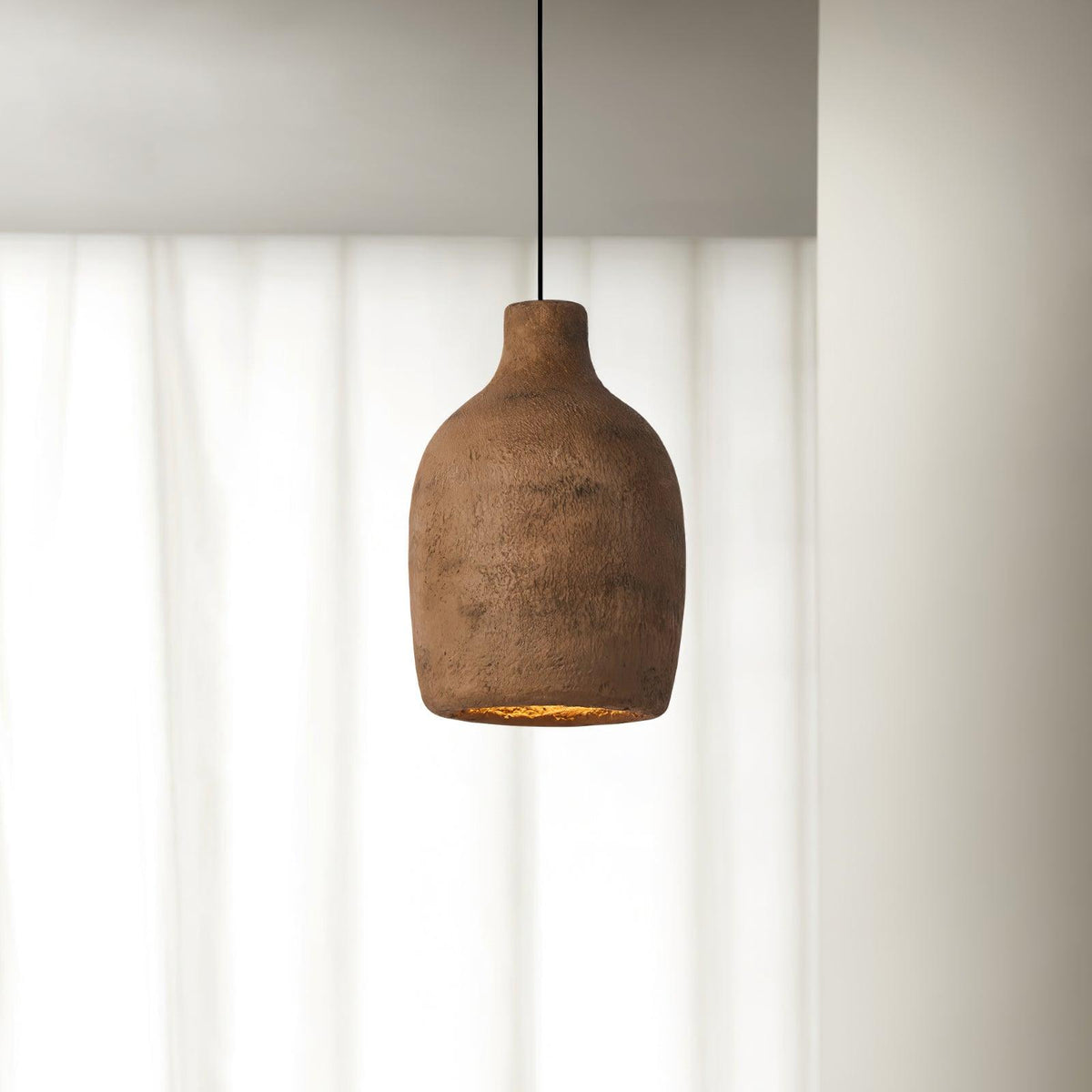 Avenelelia Industrielle Kunst-Pendelleuchte in Grau und Braun
