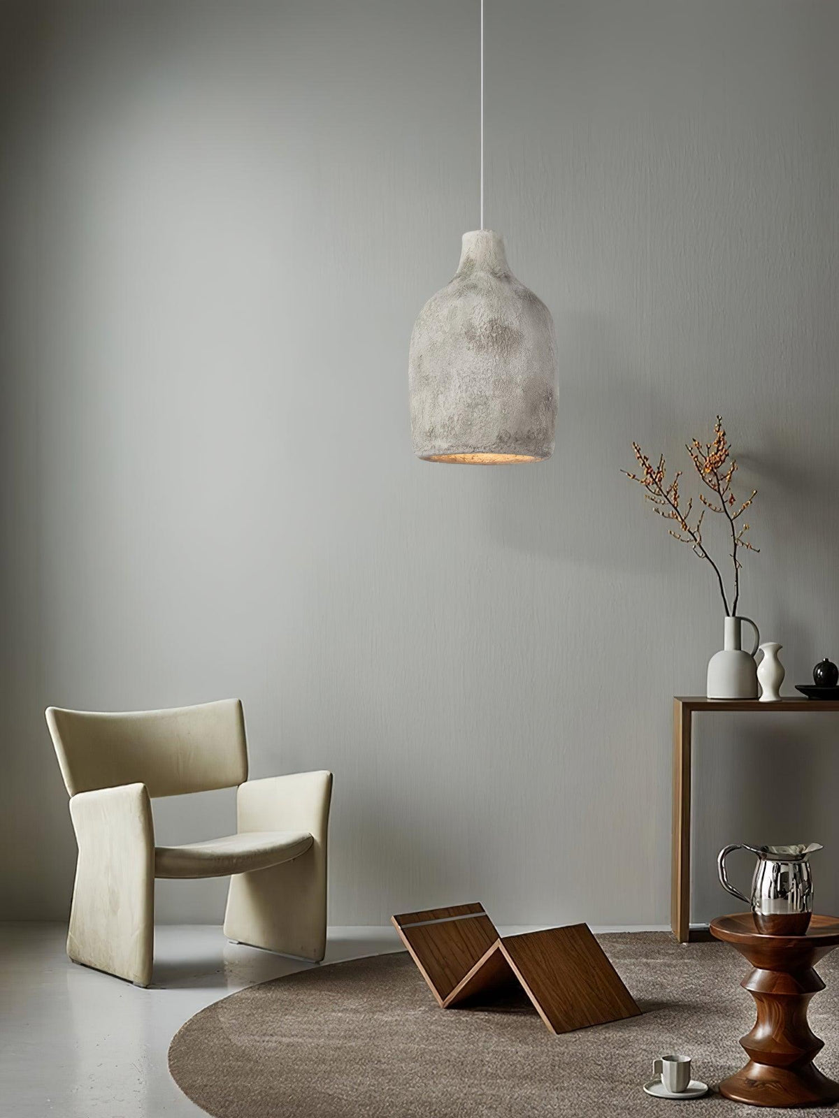 Avenelelia Industrielle Kunst-Pendelleuchte in Grau und Braun