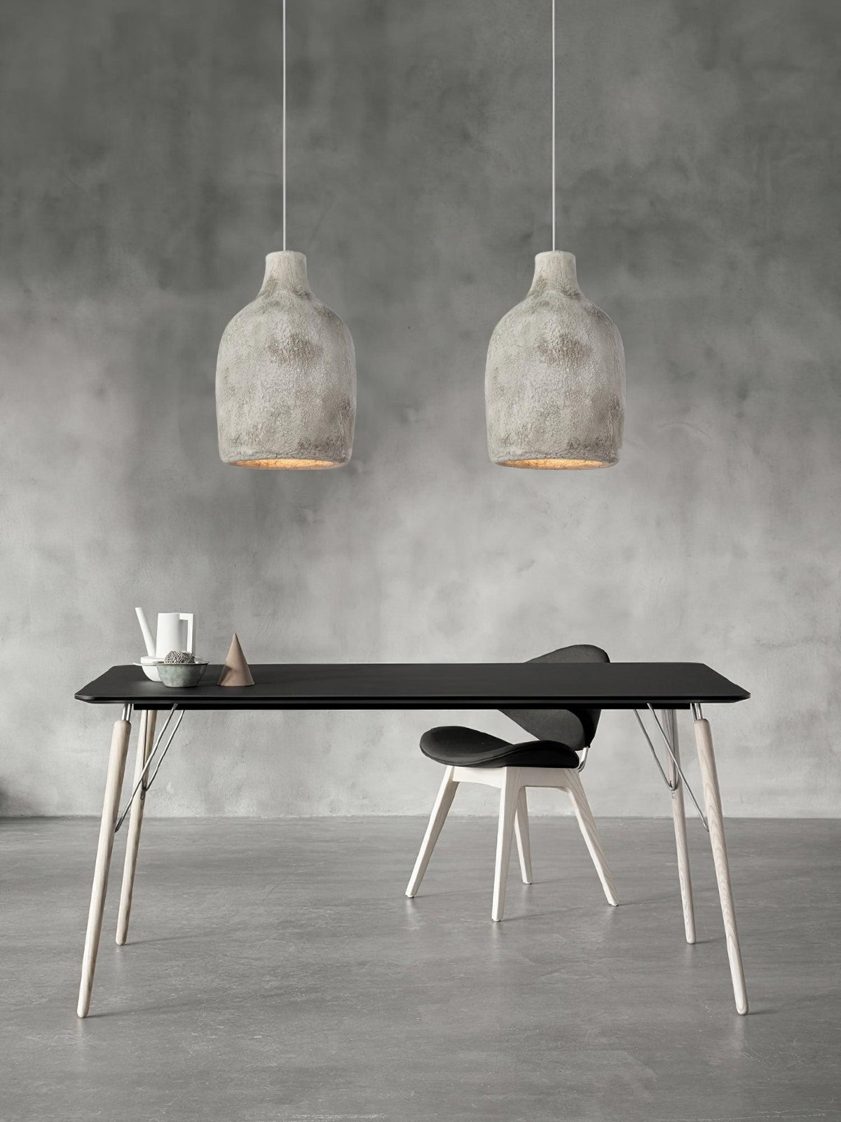 Avenelelia Industrielle Kunst-Pendelleuchte in Grau und Braun