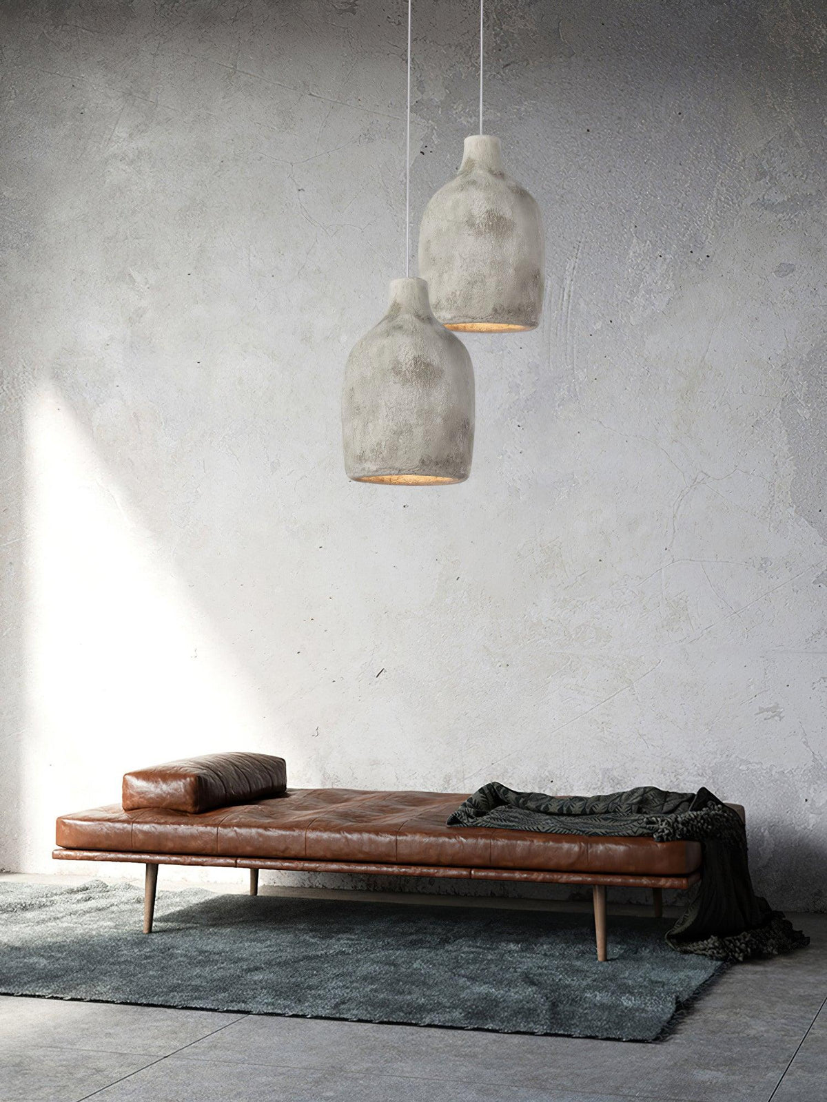 Avenelelia Industrielle Kunst-Pendelleuchte in Grau und Braun