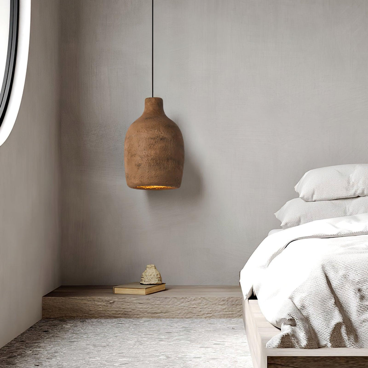 Avenelelia Industrielle Kunst-Pendelleuchte in Grau und Braun