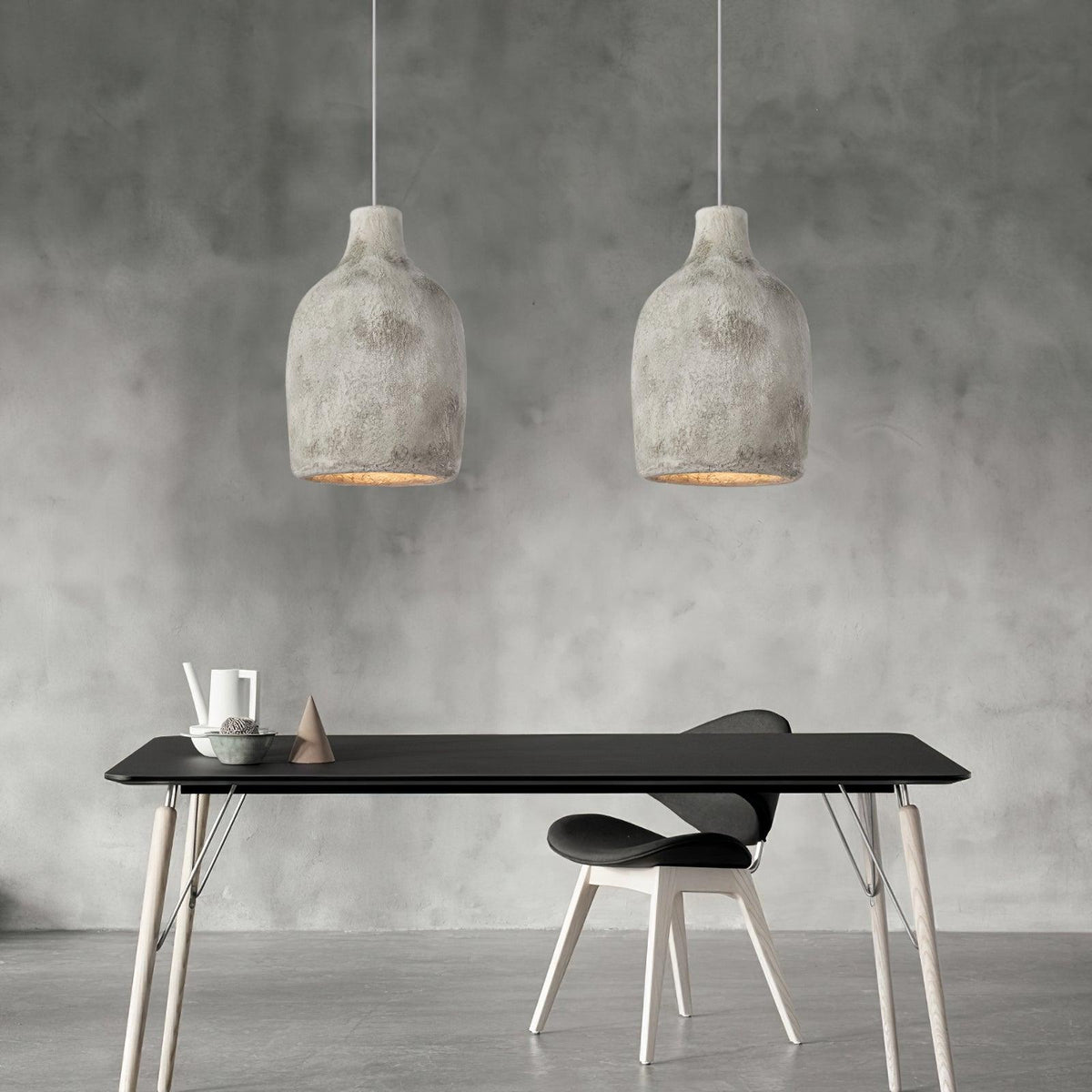 Avenelelia Industrielle Kunst-Pendelleuchte in Grau und Braun