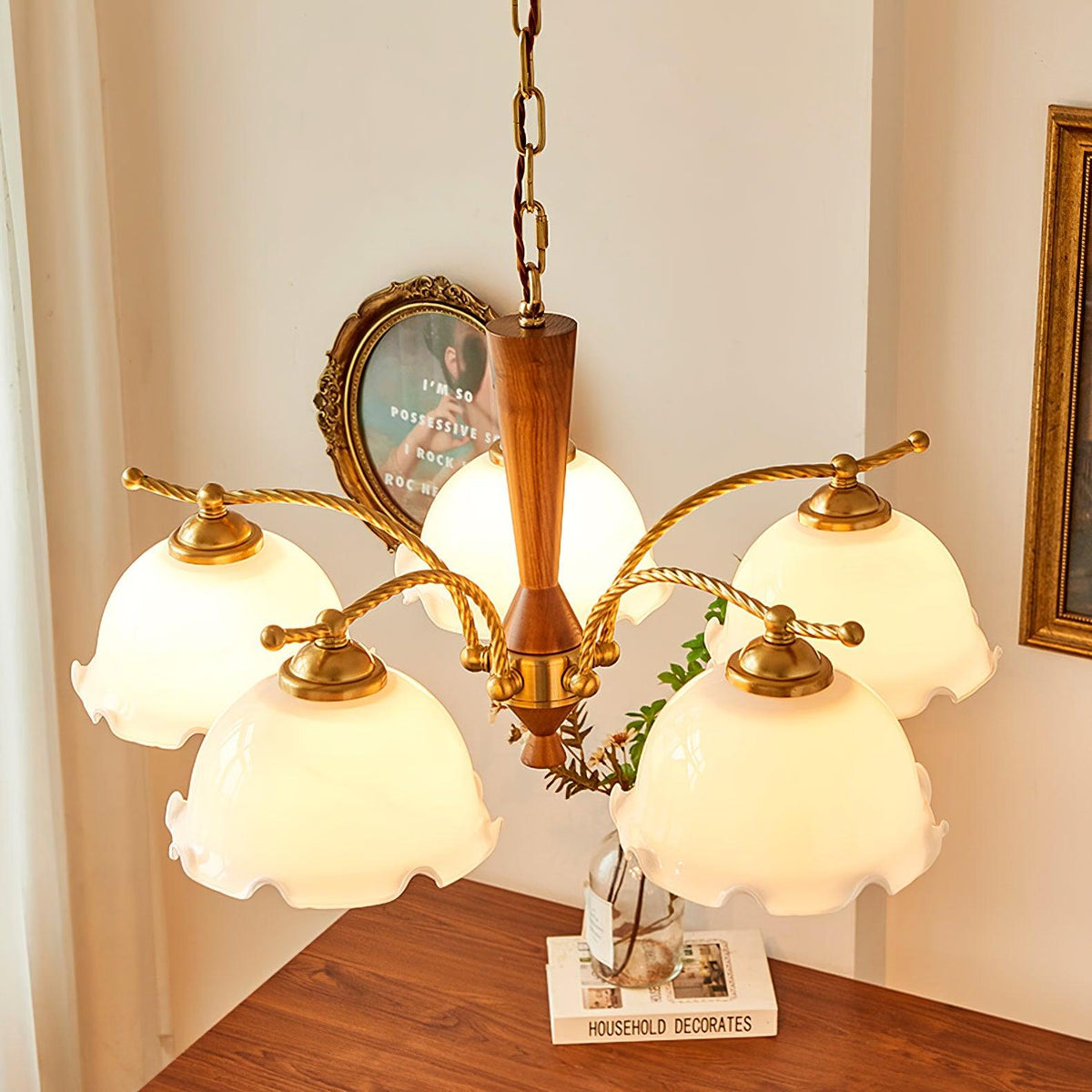 Daisy Vintage-Kronleuchter „“ aus Glas
