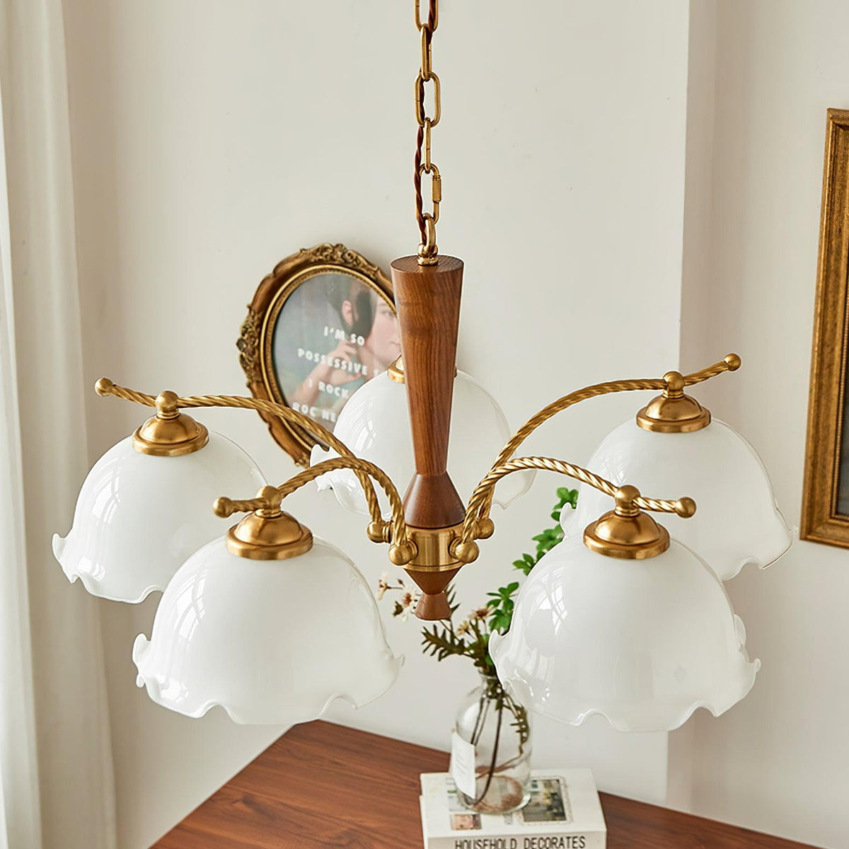 Daisy Vintage-Kronleuchter „“ aus Glas