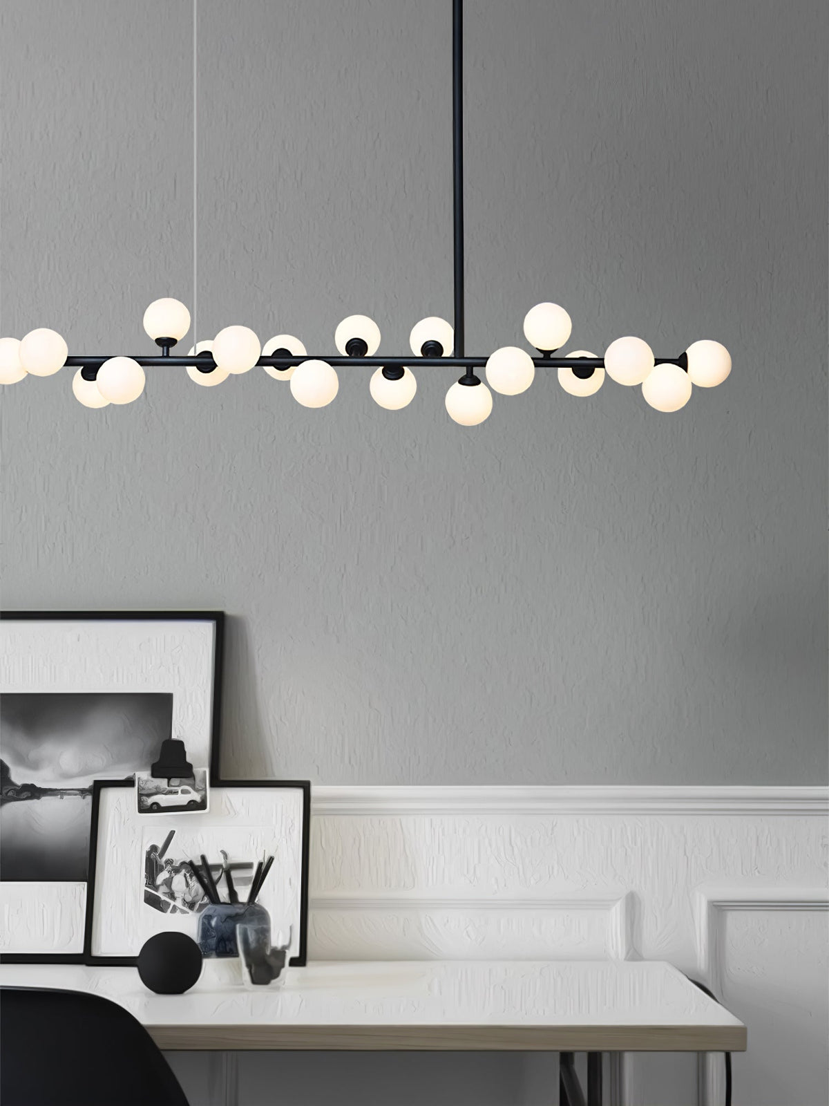 Lumiray Pendelleuchte Schwarz Linear Kugel
