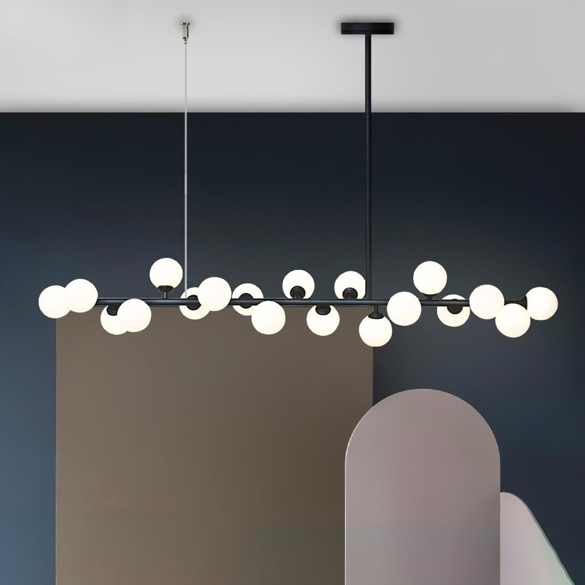 Lumiray Pendelleuchte Schwarz Linear Kugel