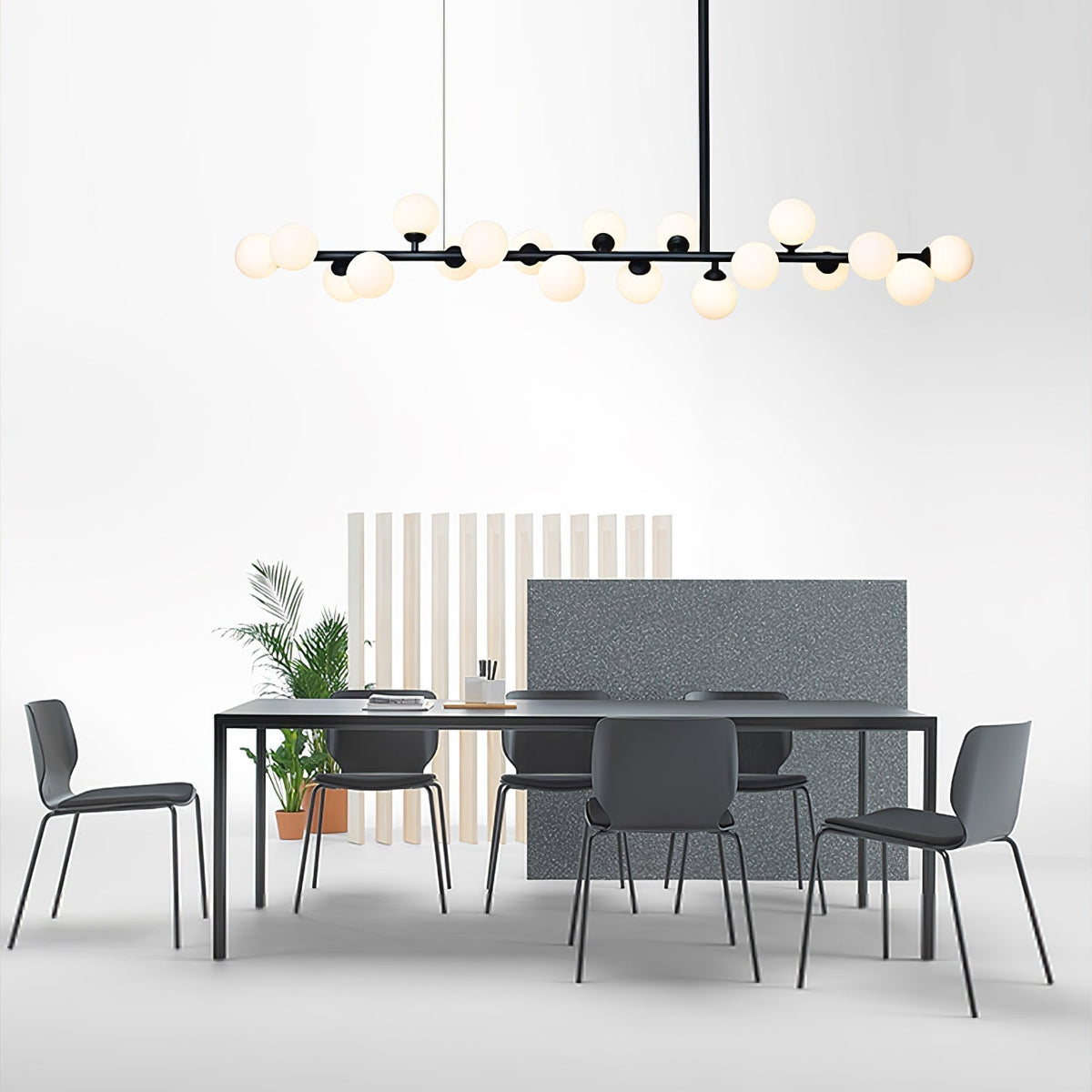Lumiray Pendelleuchte Schwarz Linear Kugel