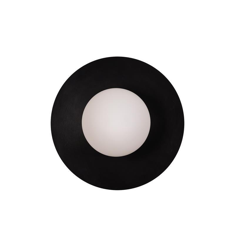 Elem zeitgenössische minimalistische runde Kunst-Wandleuchte aus Messing und Glas