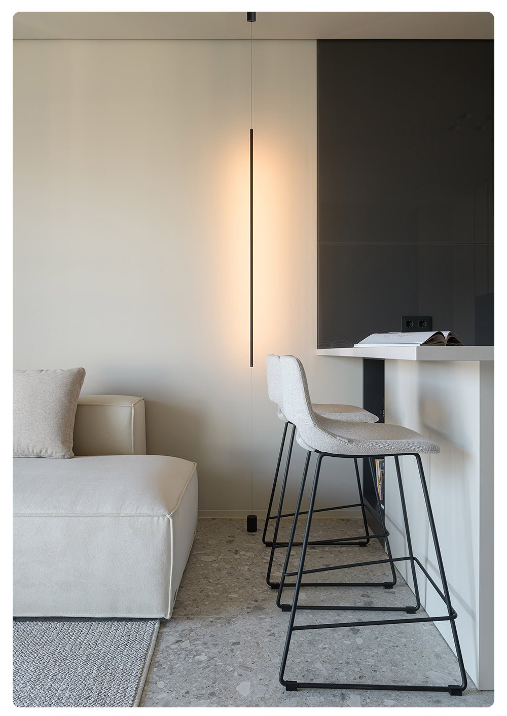 Caelorian zeitgenössische lineare LED-Pendelleuchte