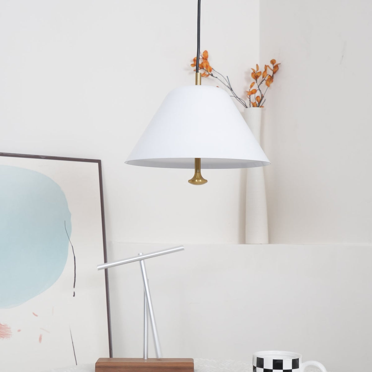 Evir Pendelleuchte Glockenform Glas Messing Minimalistisch