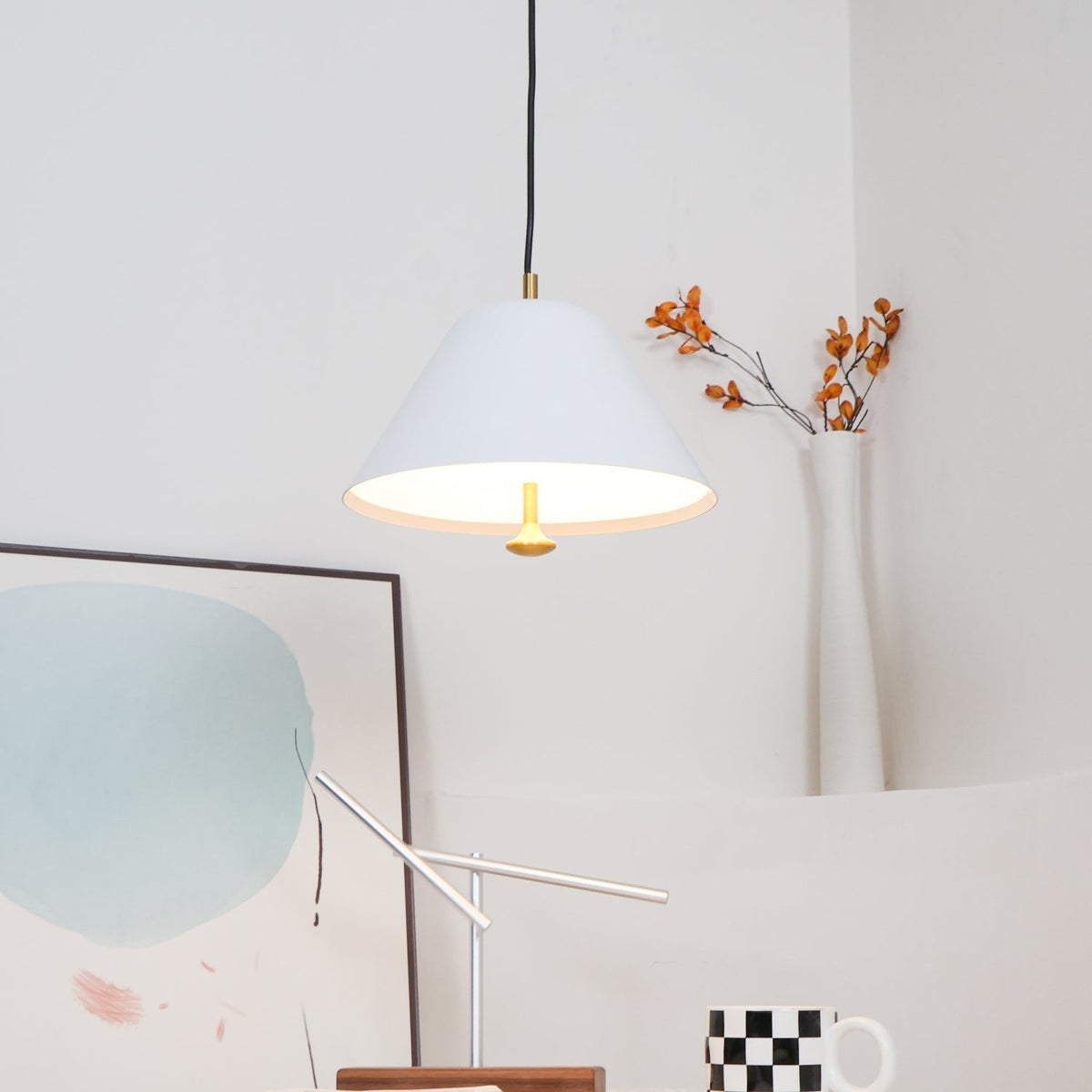 Evir Pendelleuchte Glockenform Glas Messing Minimalistisch