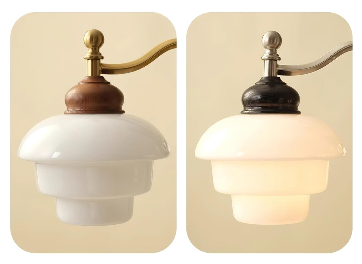 Elviora Kronleuchter Holz Glas Mid-Century