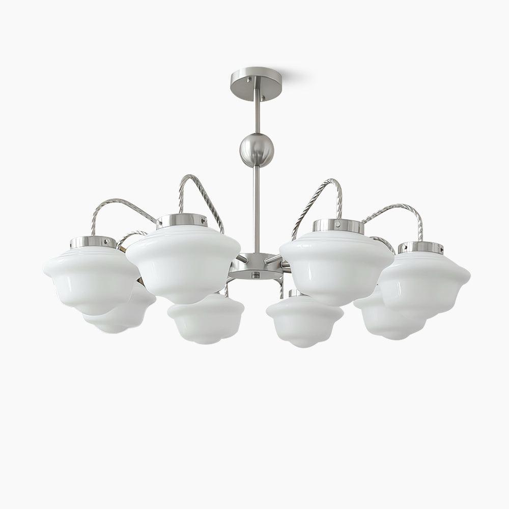 Curinel Vintage Chrom-Glas Kronleuchter