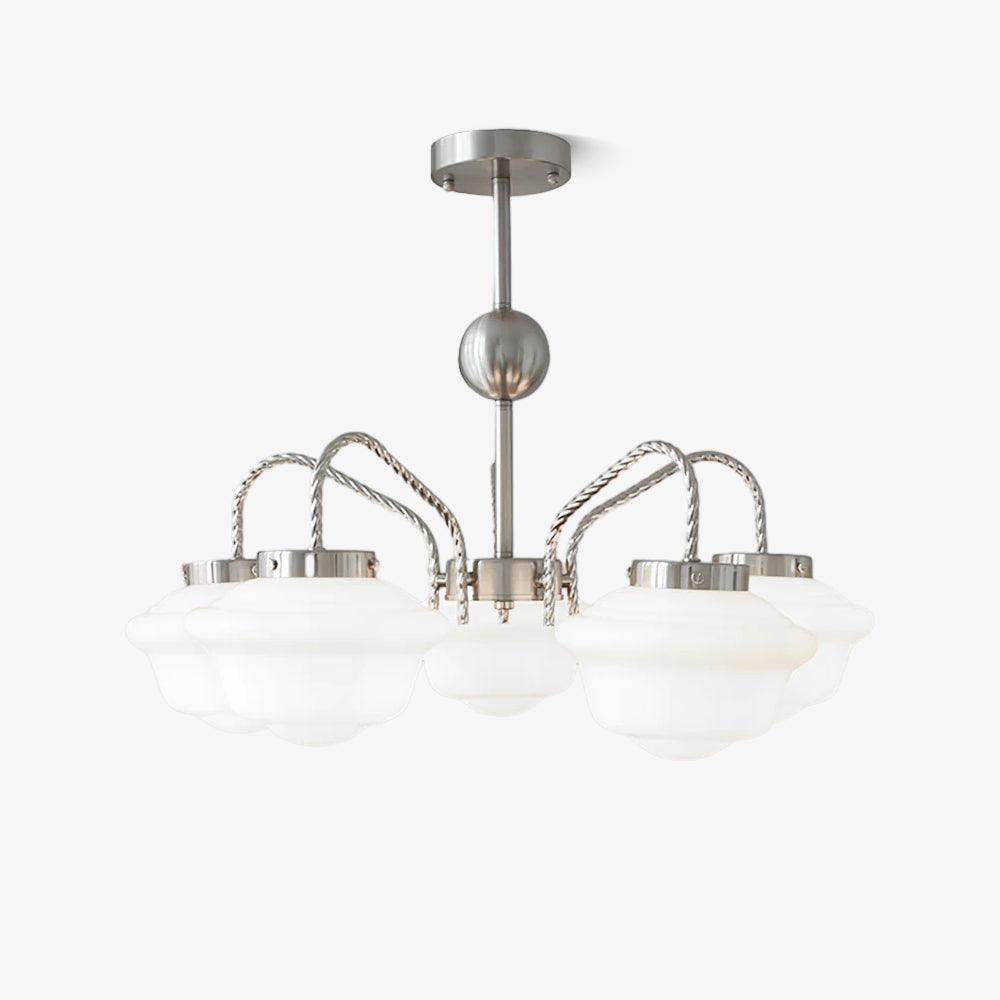Curinel Vintage Chrom-Glas Kronleuchter