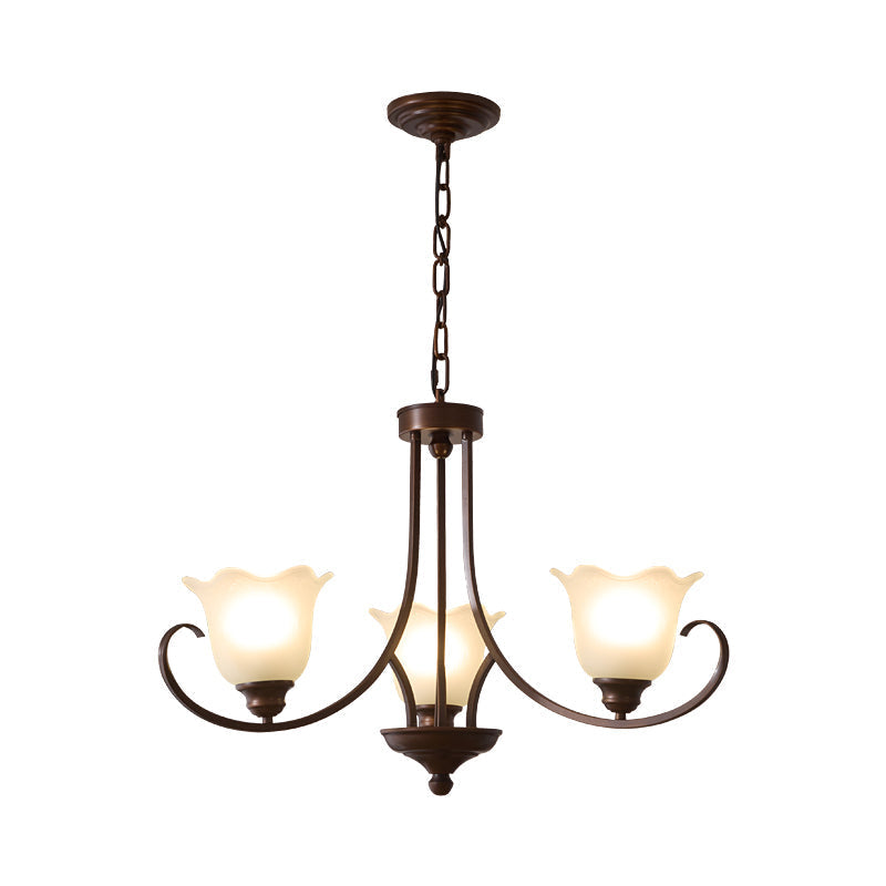 Nydorisra Kronleuchter Elegance Vintage Floral aus Glas