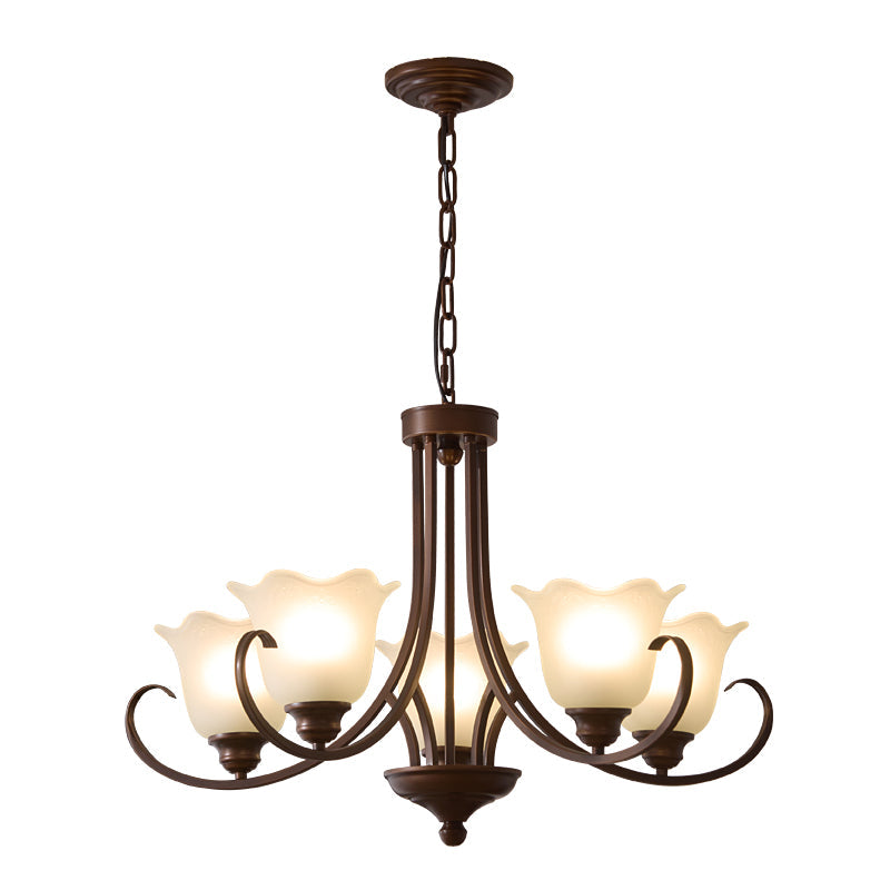 Nydorisra Kronleuchter Elegance Vintage Floral aus Glas