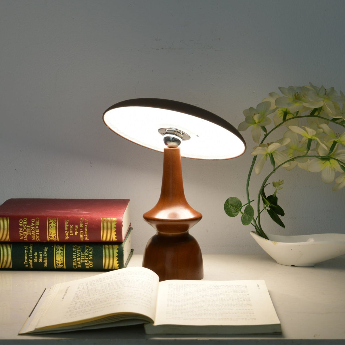 Orbis Vintage Holz Tischleuchte