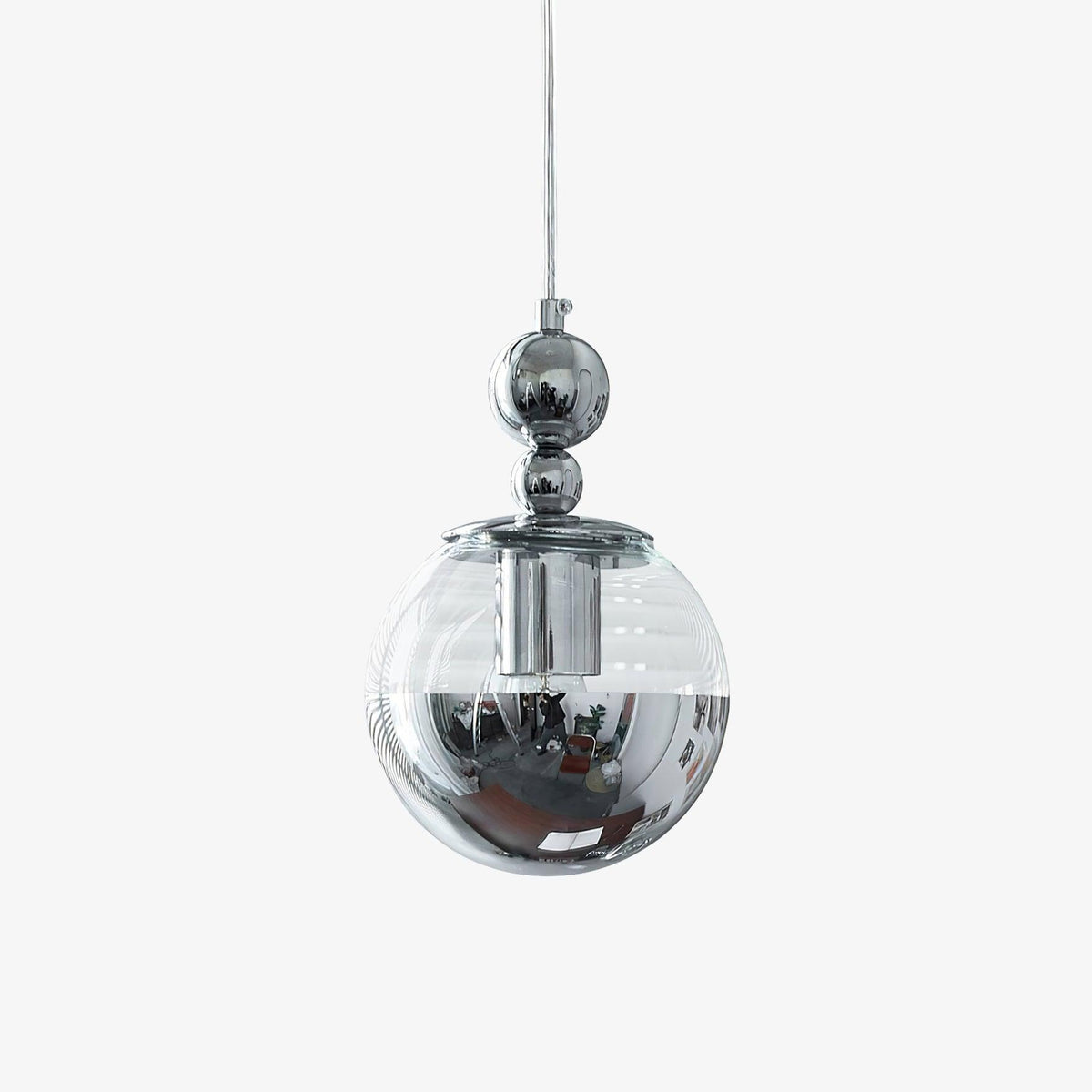 Zanorir zeitgenössische minimalistische Kunstspiegelkugel-Glas-Pendelleuchte