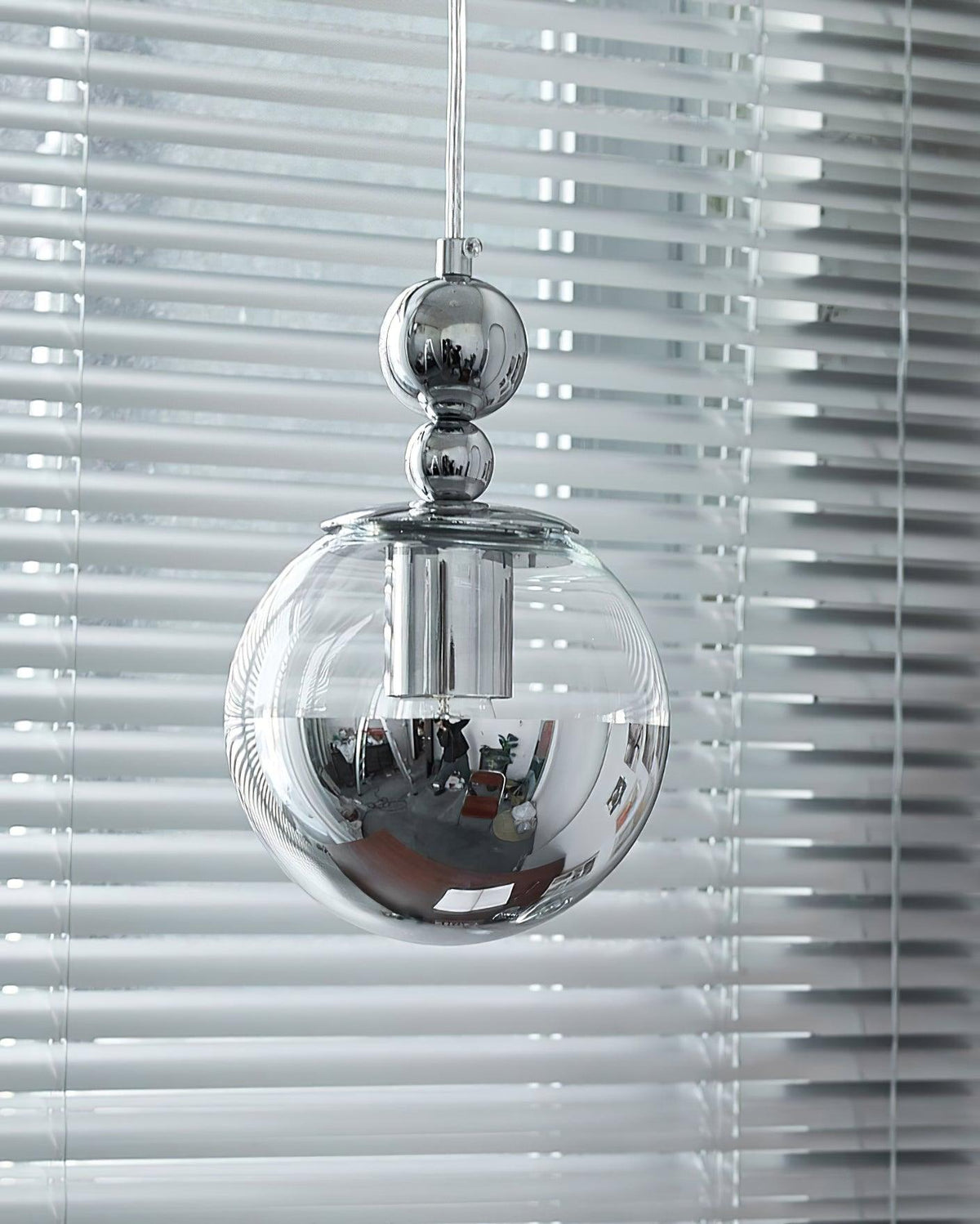 Zanorir zeitgenössische minimalistische Kunstspiegelkugel-Glas-Pendelleuchte