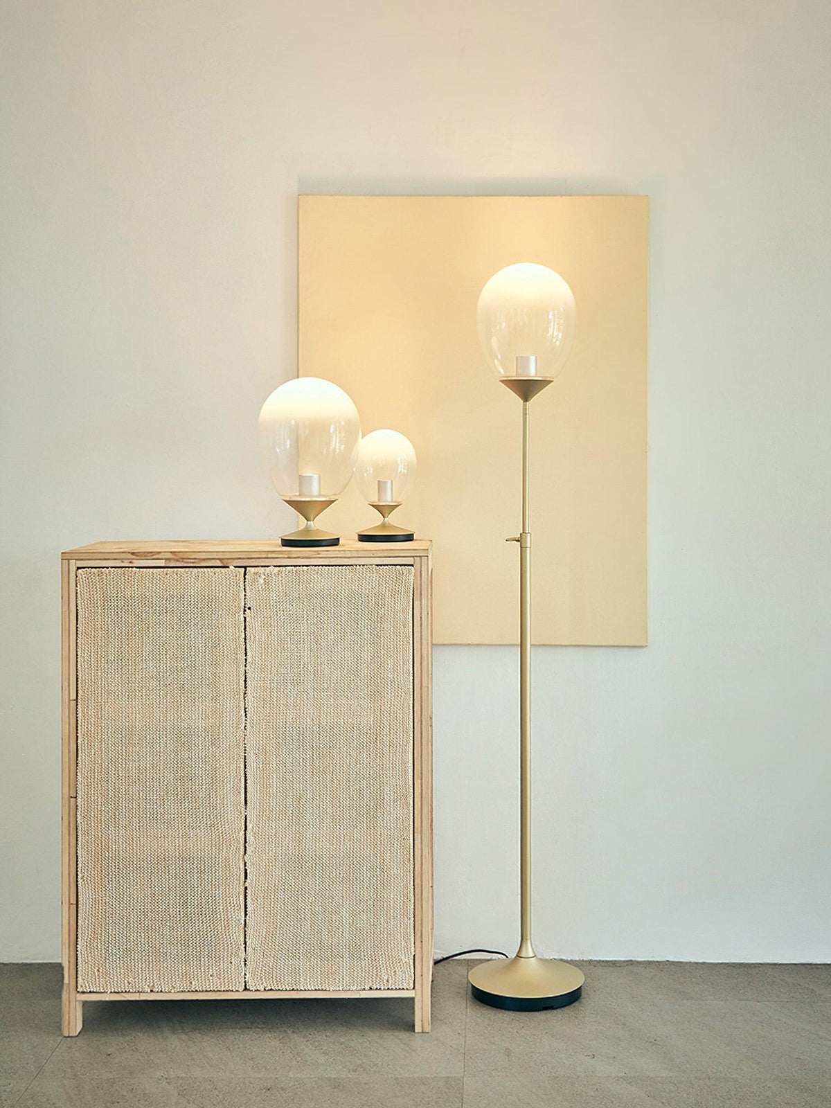 Unex Gold-Glas-Kunst-Tischleuchte