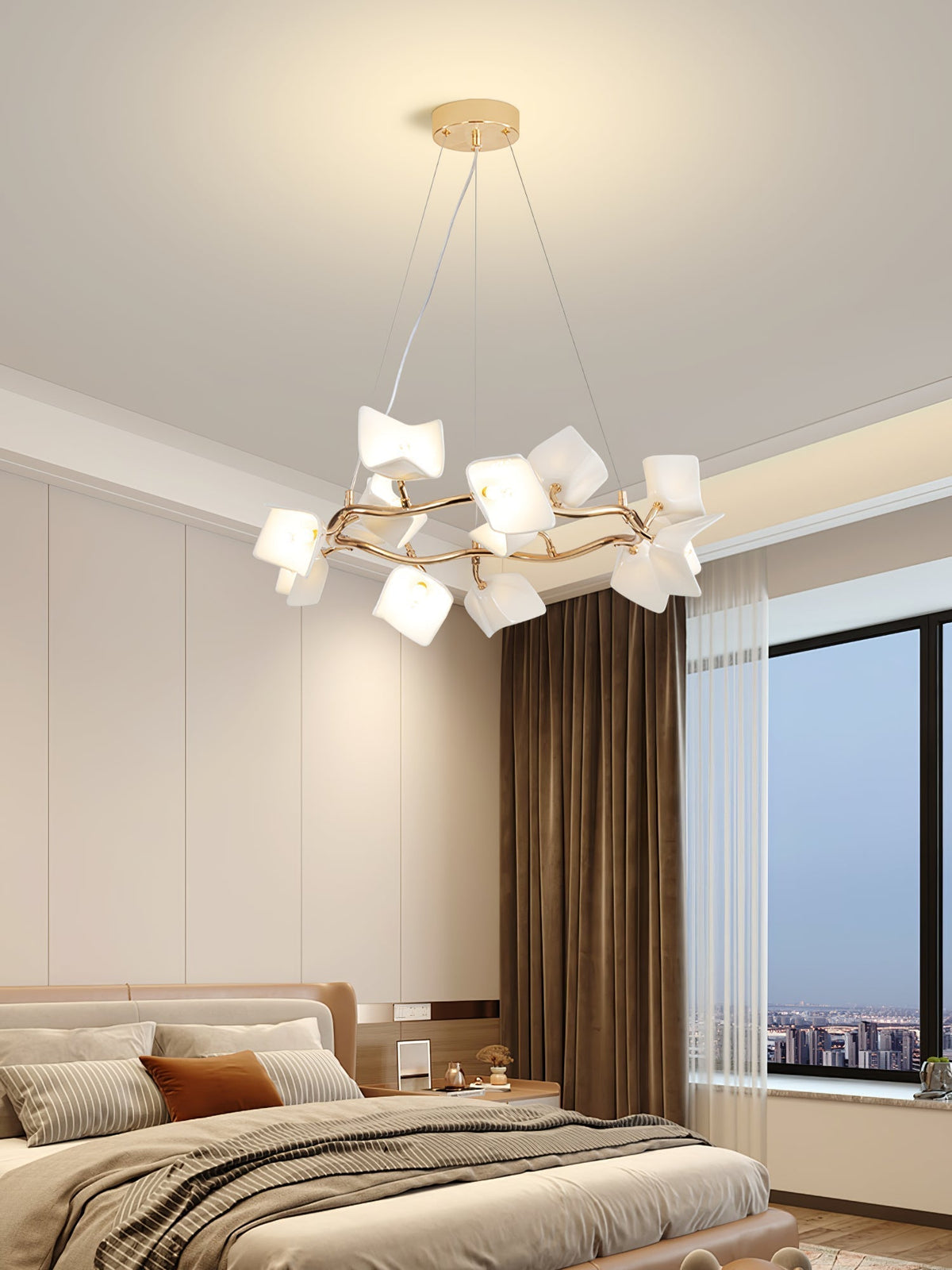 Arthearae Kronleuchter im postmodernen Luxus-Design aus Keramik Flora