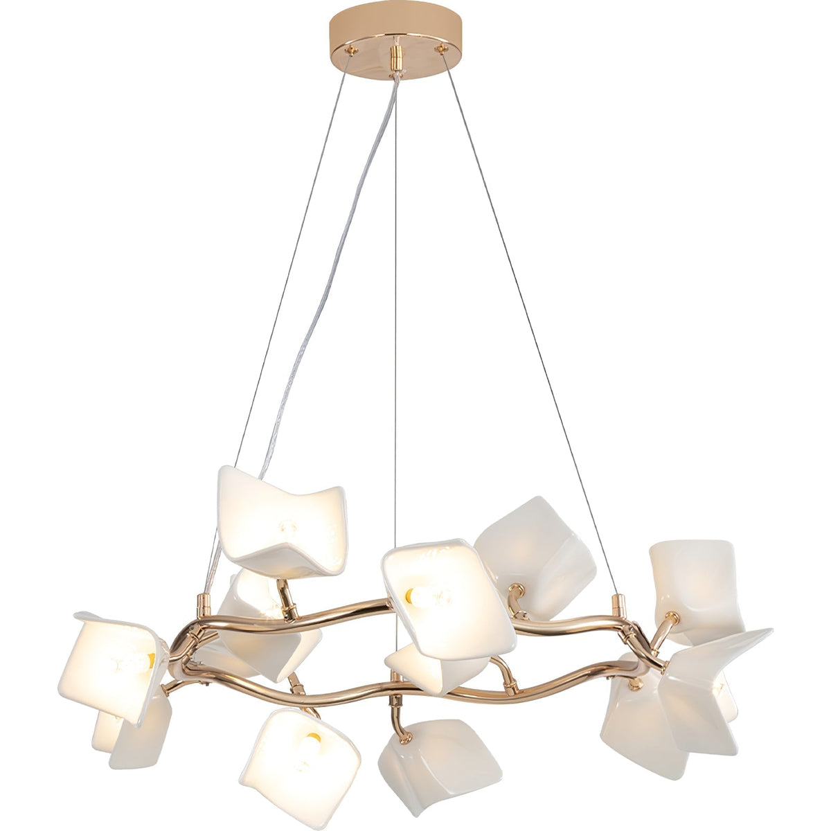 Arthearae Kronleuchter im postmodernen Luxus-Design aus Keramik Flora