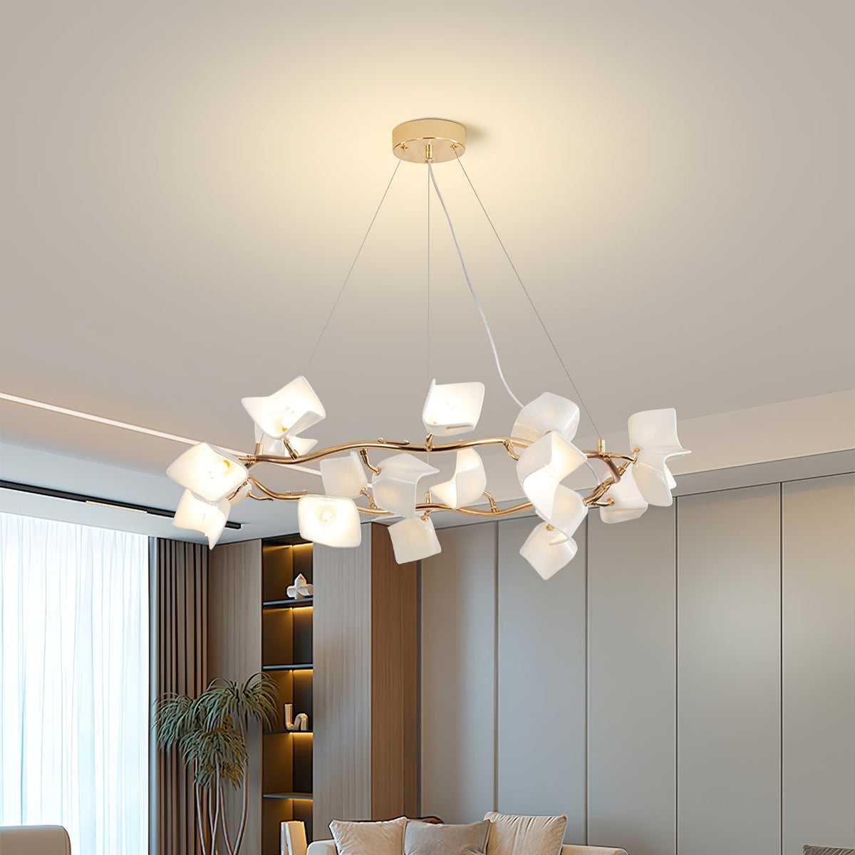 Arthearae Kronleuchter im postmodernen Luxus-Design aus Keramik Flora