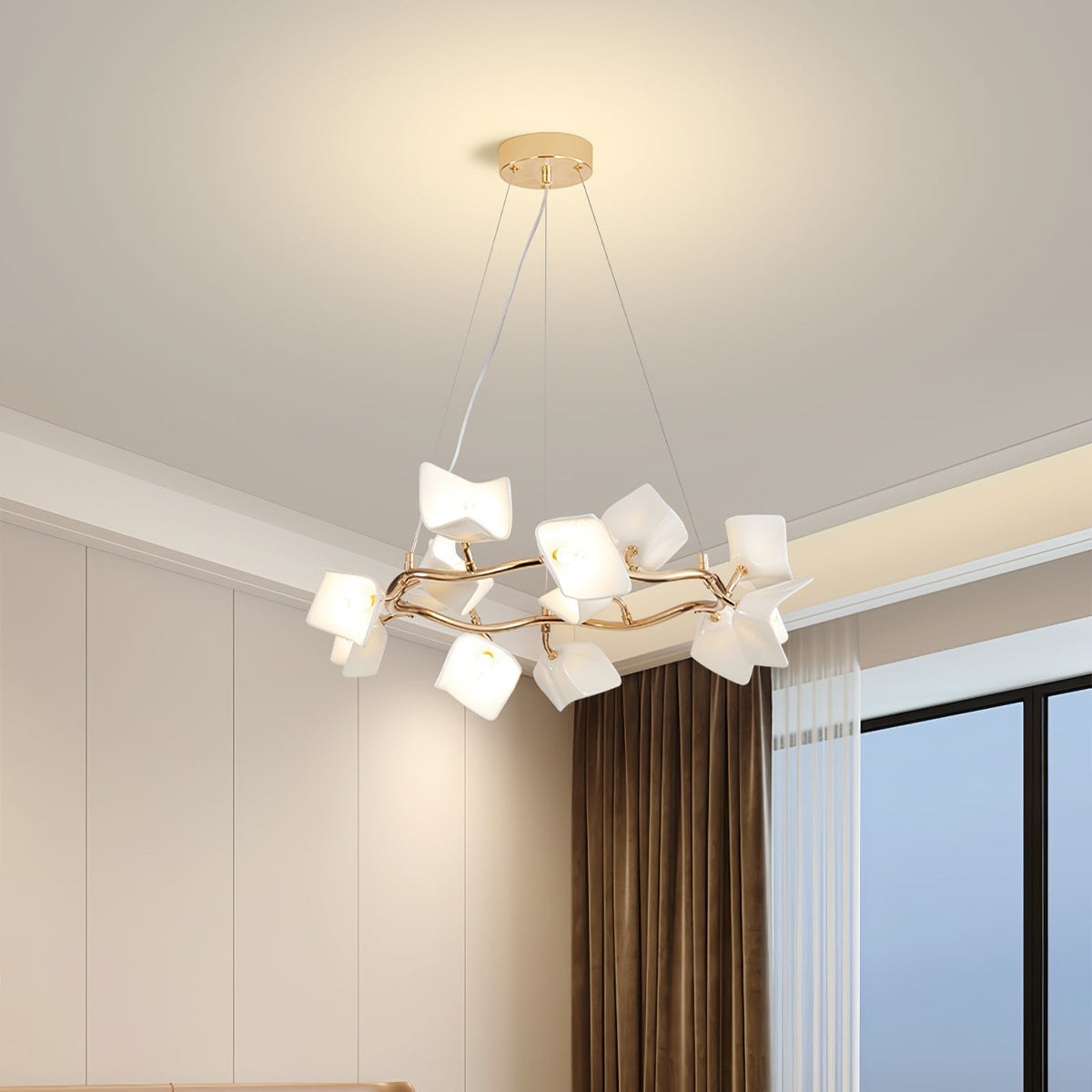 Arthearae Kronleuchter im postmodernen Luxus-Design aus Keramik Flora