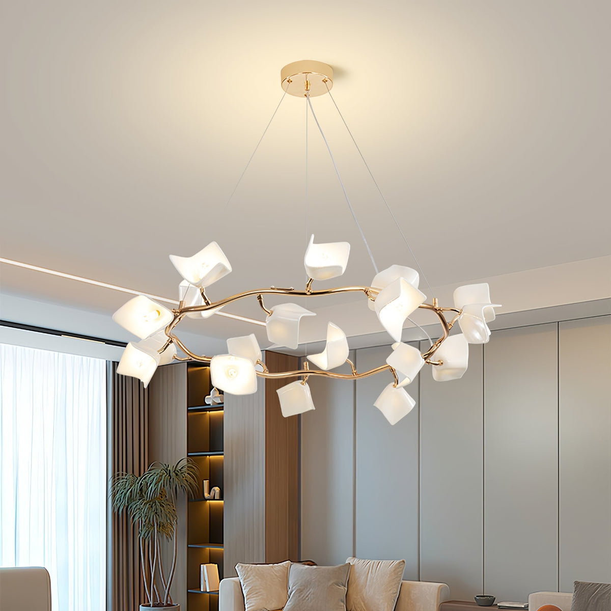 Arthearae Kronleuchter im postmodernen Luxus-Design aus Keramik Flora