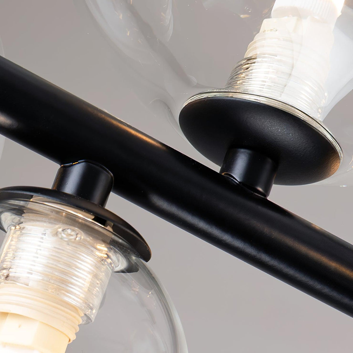 Edvane Kronleuchter Glas Kugel Nordisch Schwarz LED