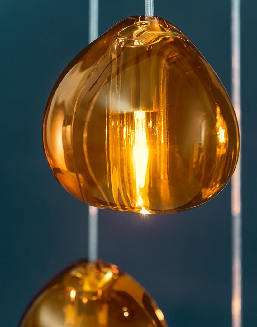 Gevlin luxuriöse Pendelleuchte aus Kirsch mit Kristall