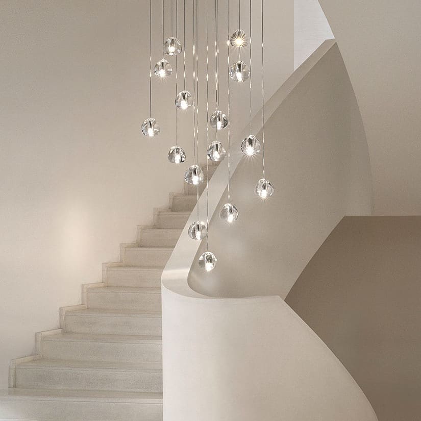 Gevlin luxuriöse Pendelleuchte aus Kirsch mit Kristall