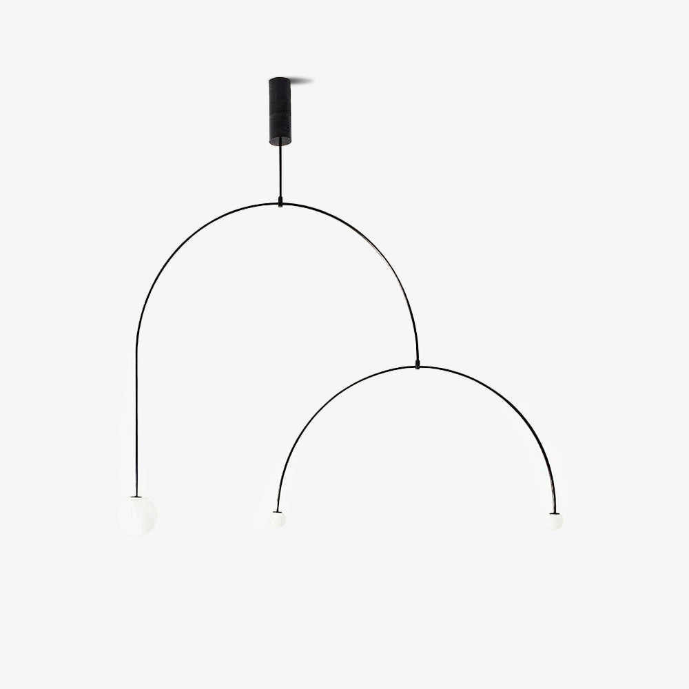 Viraiseon Kronleuchter Mobile Schwarz Minimalistisch