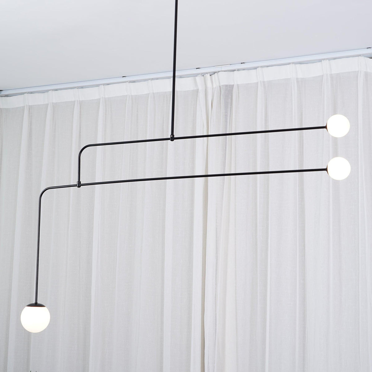 Viraiseon Kronleuchter Mobile Schwarz Minimalistisch