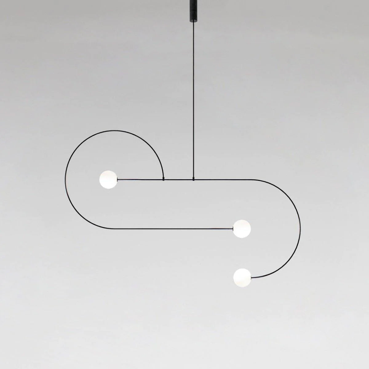 Viraiseon Kronleuchter Mobile Schwarz Minimalistisch