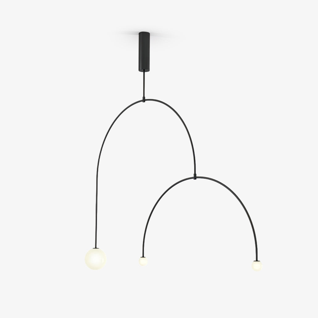 Viraiseon Kronleuchter Mobile Schwarz Minimalistisch