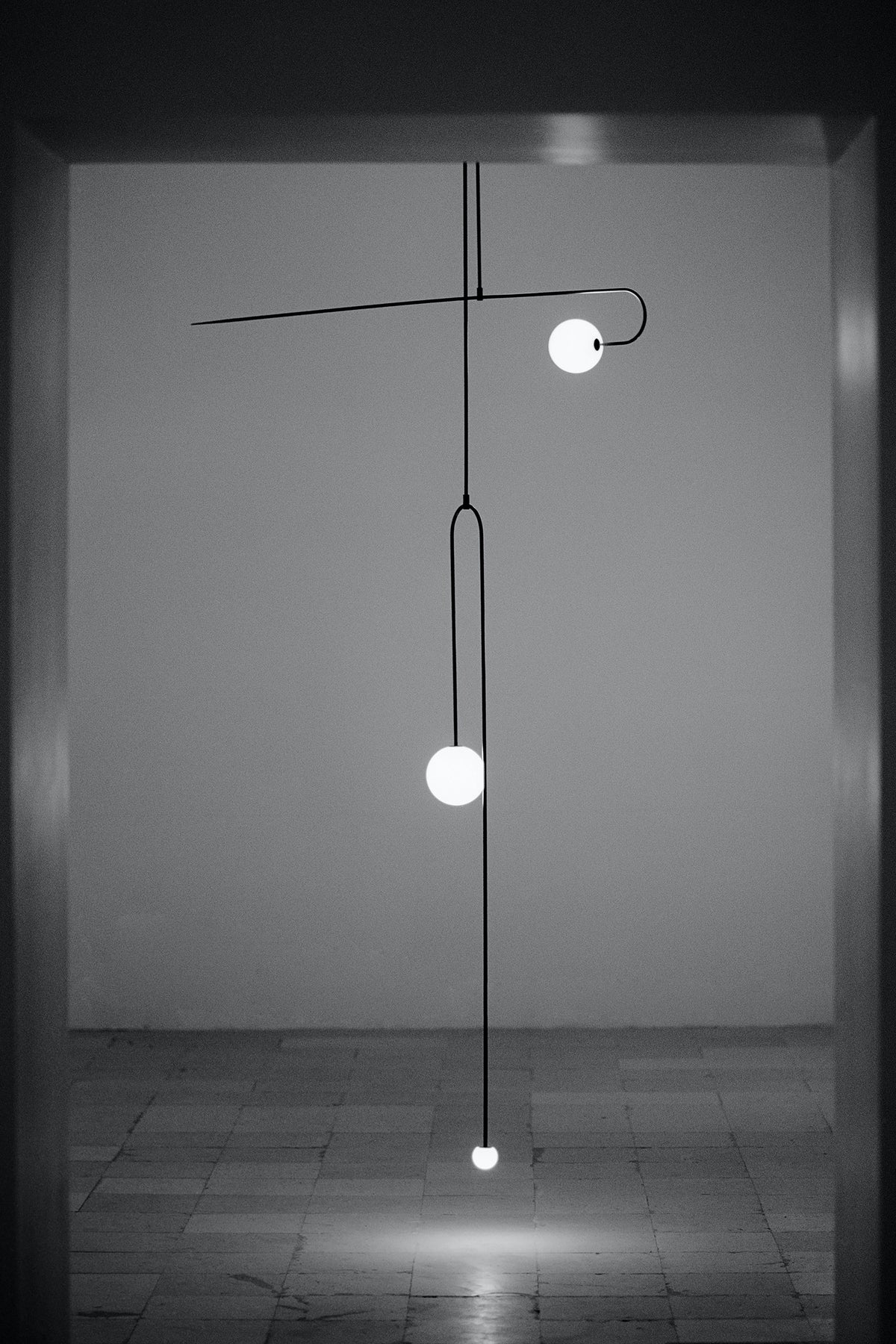 Viraiseon Kronleuchter Mobile Schwarz Minimalistisch