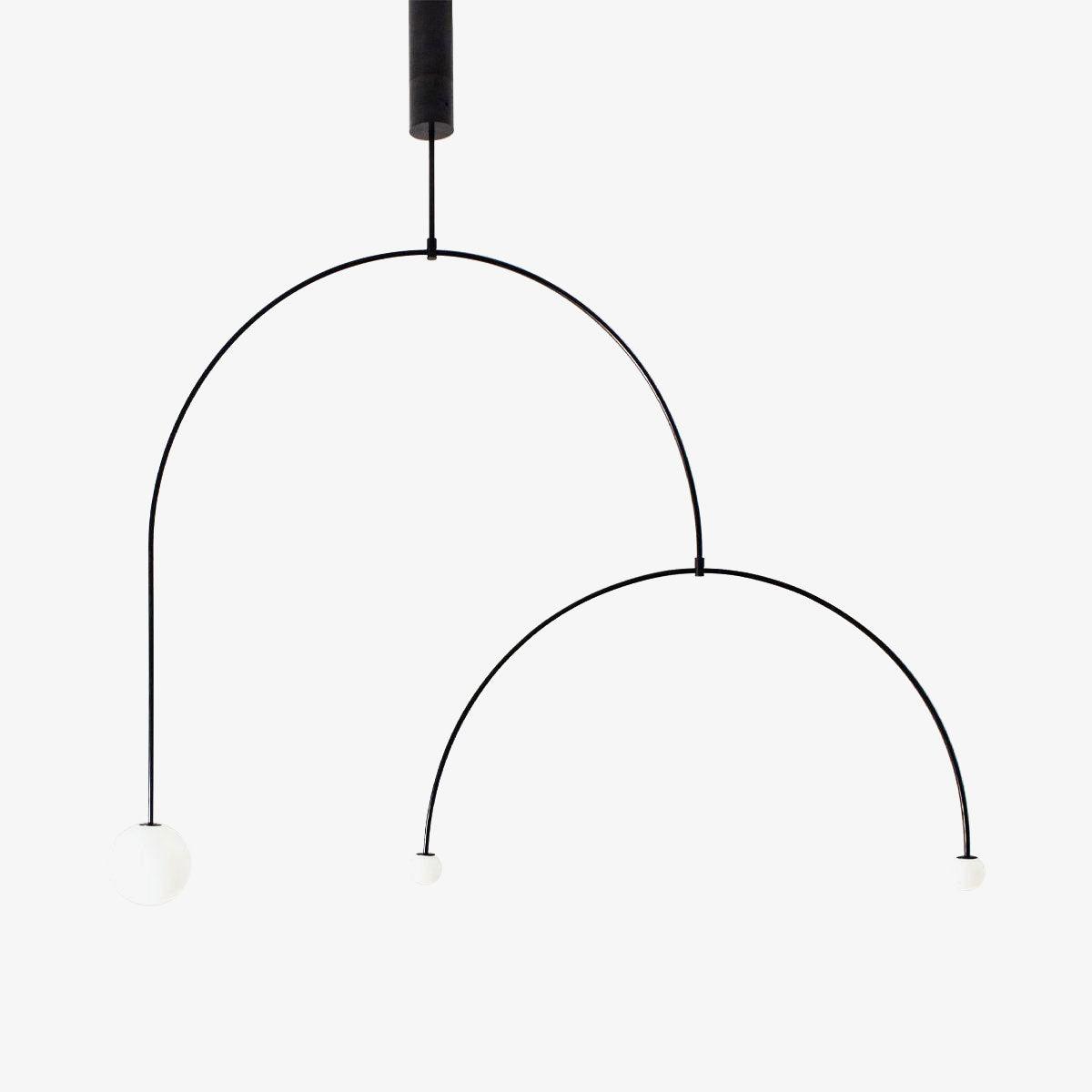 Viraiseon Kronleuchter Mobile Schwarz Minimalistisch