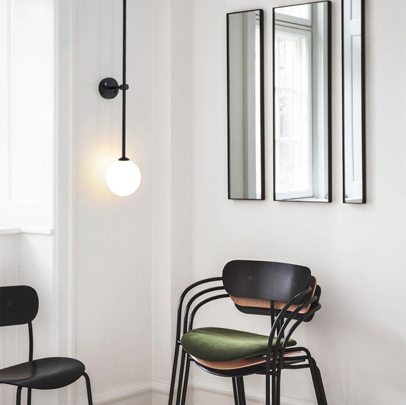 Veluelle zeitgenössische minimalistische mobile Pendelleuchte aus Glas Wandleuchte