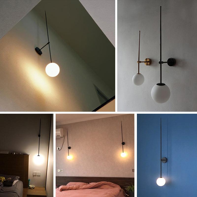 Veluelle zeitgenössische minimalistische mobile Pendelleuchte aus Glas Wandleuchte
