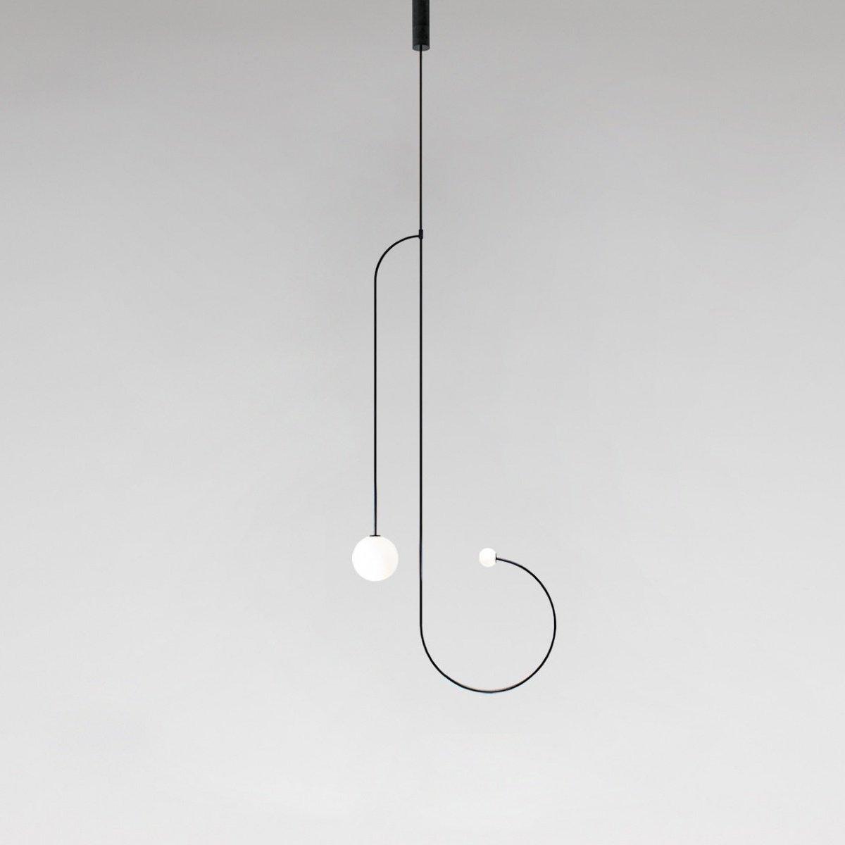 Viraiseon Kronleuchter Mobile Schwarz Minimalistisch