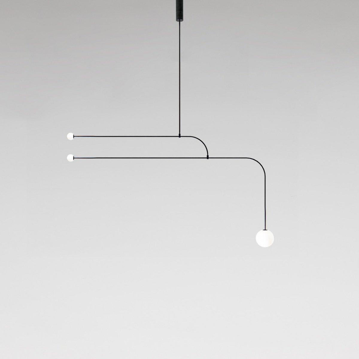 Viraiseon Kronleuchter Mobile Schwarz Minimalistisch