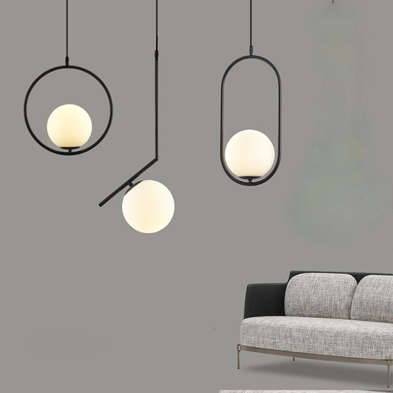 Valentina Modern LED Rund Pendelleuchte Schwaz Esszimmer/Wohn/Schlafzimmer Metall Glas