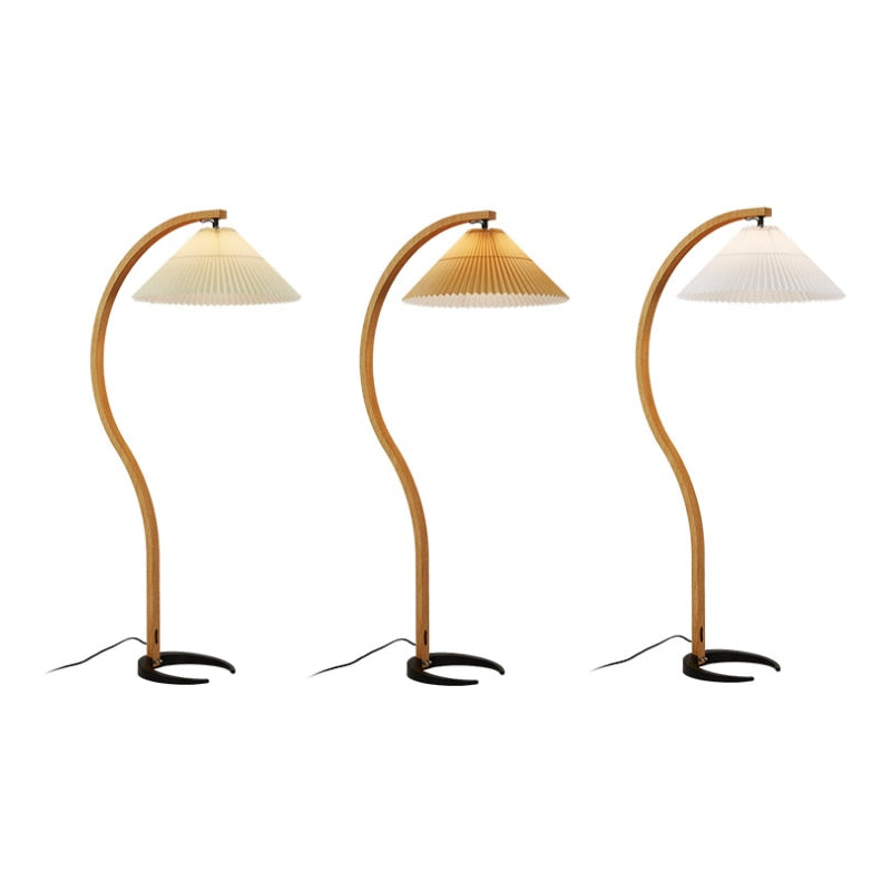 Muto Einzigartige LED Stehlampe Holz Metall Wohnzimmer