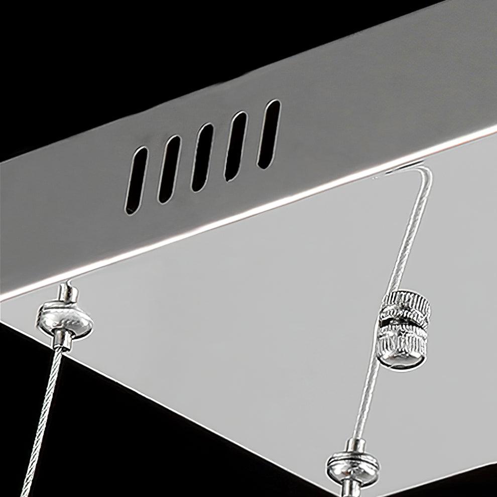 Luxisine Kronleuchter Kristall Double C modern Silber 2-Ring